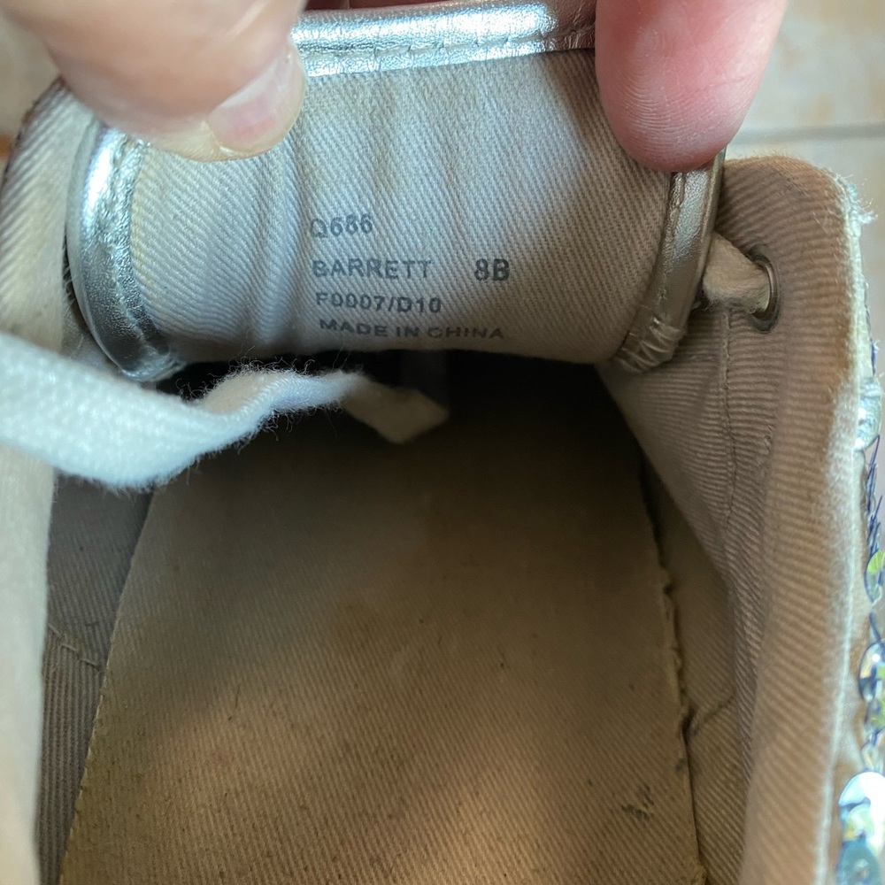 Coach Garrett Silver Sequin Women's Sneakers S 8B - Picture 2 of 13